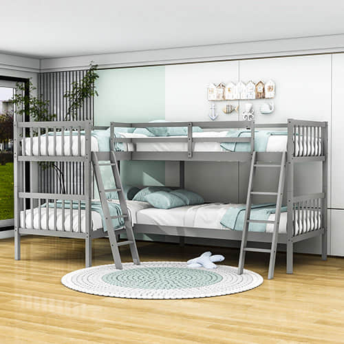 L-Shaped Corner Bunk Beds