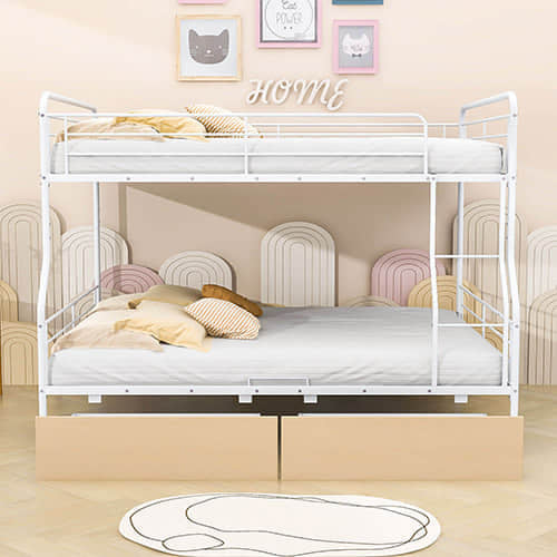 Full XL over Queen Bunk Beds