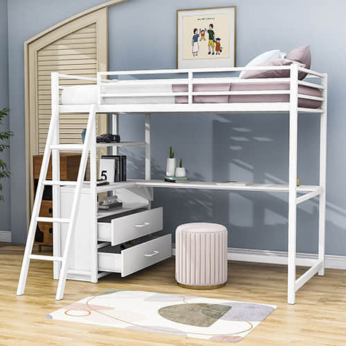 Loft Bed with Drawers