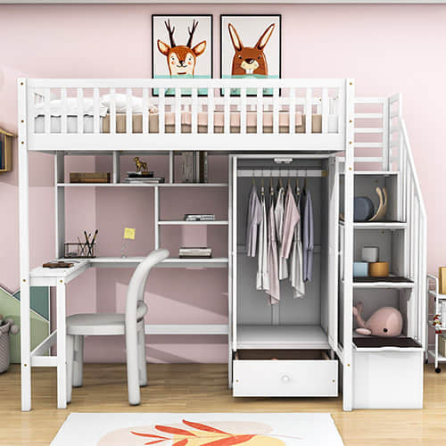 Loft Bed with Stairs