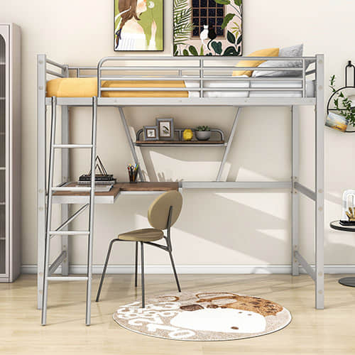 Silver Loft Bed