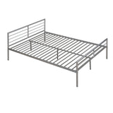 L-Shaped Twin Over Full Bunk Bed with Desk - [Metal, Detachable]