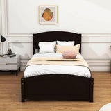 Twin Size Platform Bed with Two Storage Drawers for Kids - [Headboard]