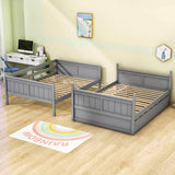 Wooden Full Over Full Standard Bunk Beds with Trundle - [Detachable]