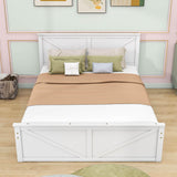 Queen Size Wooden Platform Bed with Headboard and Storage - [Drawers]