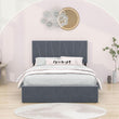 Upholstered Full Size Platform Bed with Headboard and Storage - [4 Drawers, Velvet]