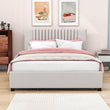 Upholstered Platform Queen Size Bed Frame with Storage and Twin XL Trundle - [Drawers, Headboard]