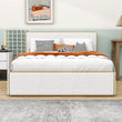 Full Upholstered Platform Bed Frame with Headboard and Storage