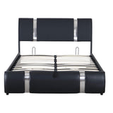 PU Leather Full Size Upholstered Platform Storage Bed - [Hydraulic System]