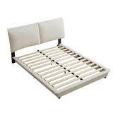 Modern Full Size Upholstered Platform Bed Frame with Headboard LED Lights