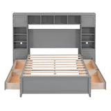 Smart Full Storage Bed Frame with Headboard and Charging Station