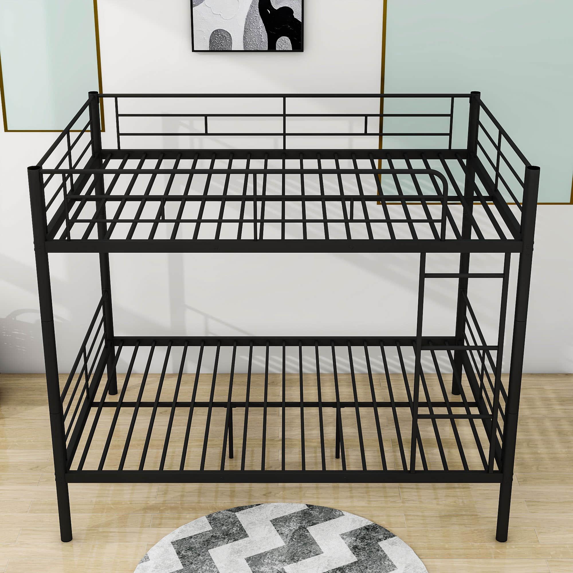 Separable Full Over Full Metal Bunk Beds for Adults, Kids