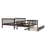 Twin Over Full Bunk Beds for Kids, Adults with Trundle and Storage