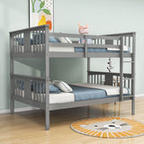 Convertible Full Over Full Bunk Beds - [Wood, Kids, Adult, Guest Room]