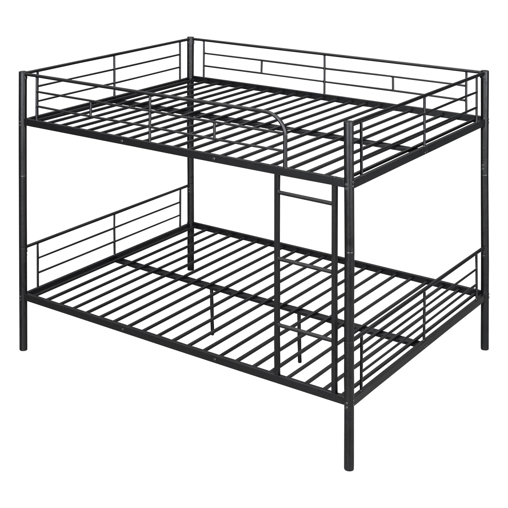 Separable Full Over Full Metal Bunk Beds for Adults, Kids