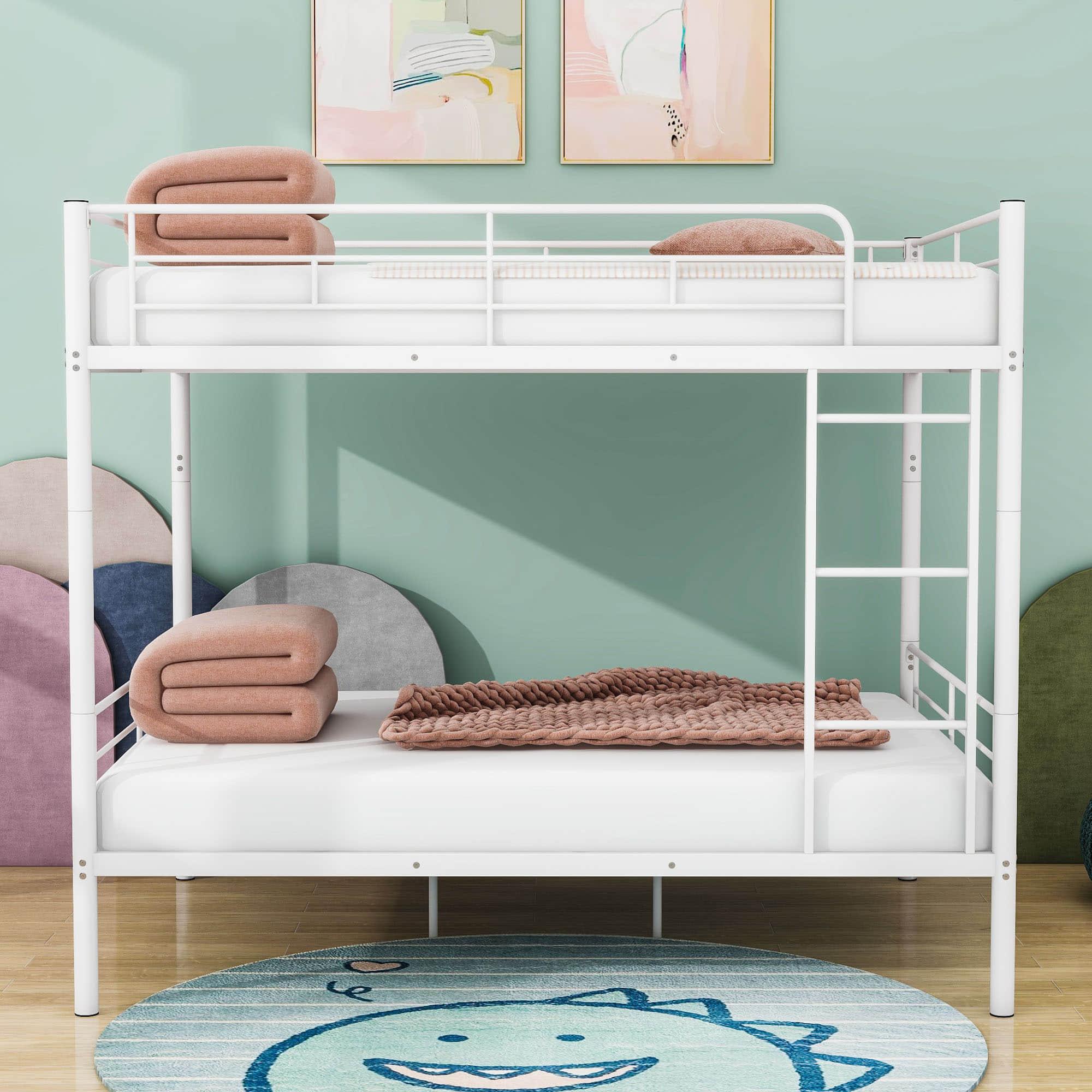 Separable Full Over Full Metal Bunk Beds for Adults, Kids