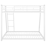 Modern Twin Over Full Metal Low Bunk Beds - [Floor, Classic]