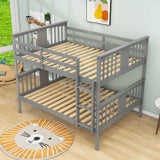 Convertible Full Over Full Bunk Beds - [Wood, Kids, Adult, Guest Room]