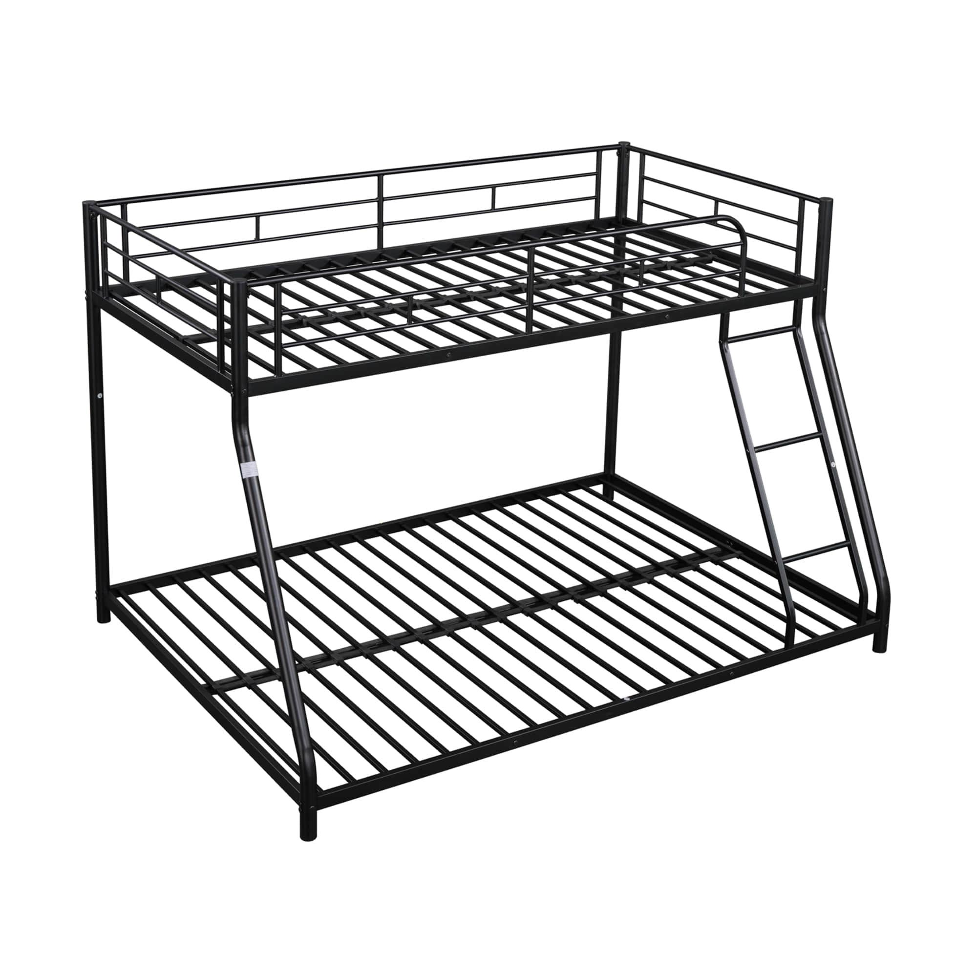 Metal Twin Over Full Low Bunk Beds for Kids Adults - [Standard, Heavy Duty]