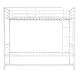 Metal Twin Over Twin Convertible Bunk Beds for Adults Kids with Storage