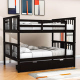 Full Over Full Bunk Beds with Storage Drawers for Kids - [Wooden, Convertible]