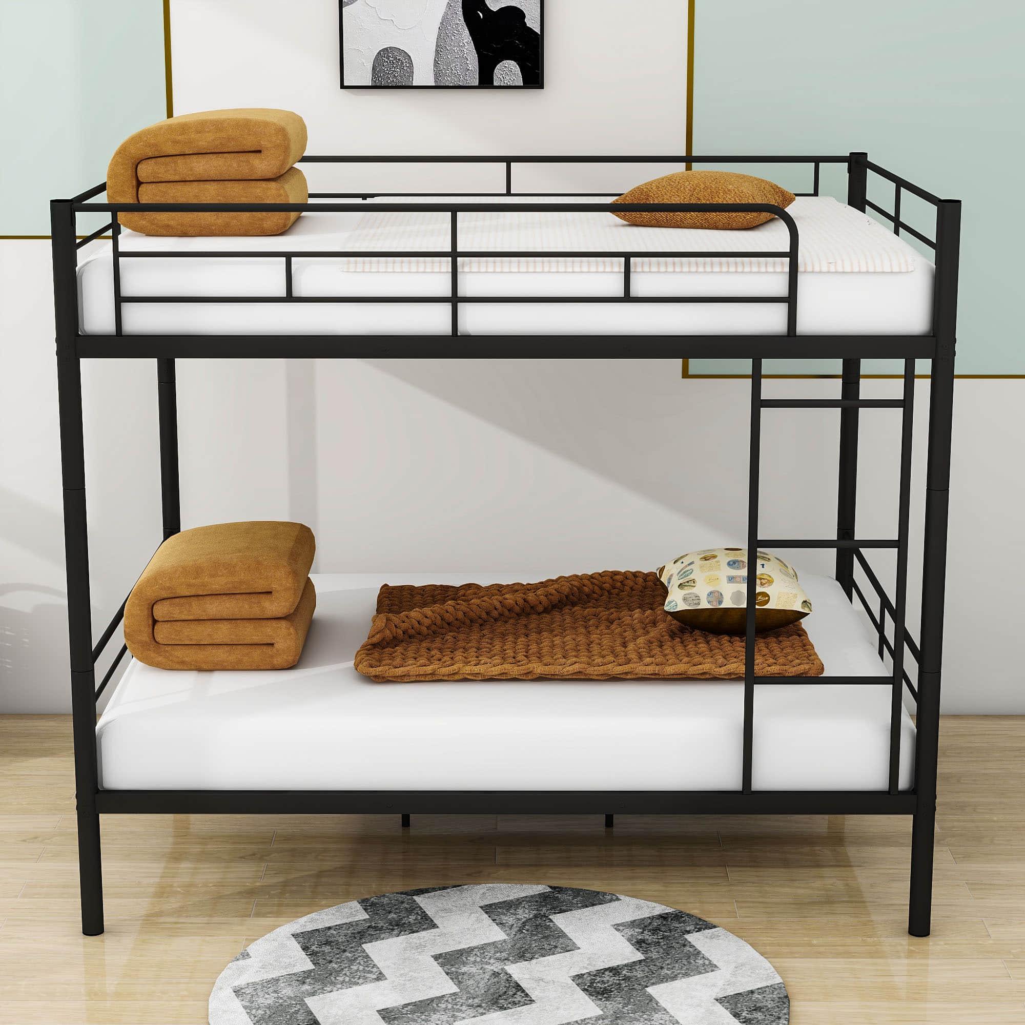 Separable Full Over Full Metal Bunk Beds for Adults, Kids