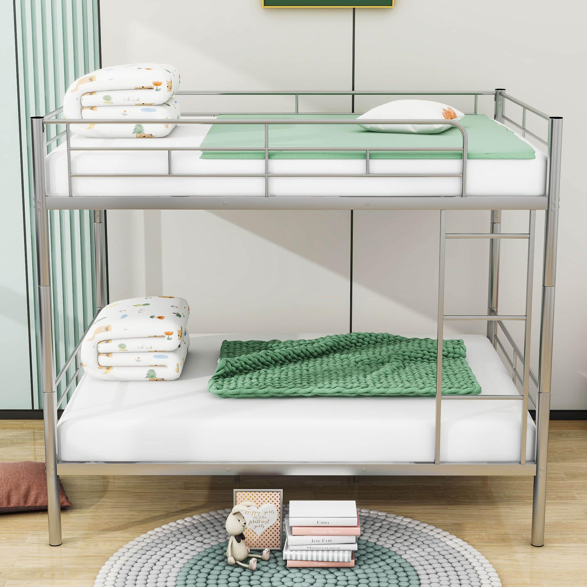 Separable Full Over Full Metal Bunk Beds for Adults, Kids