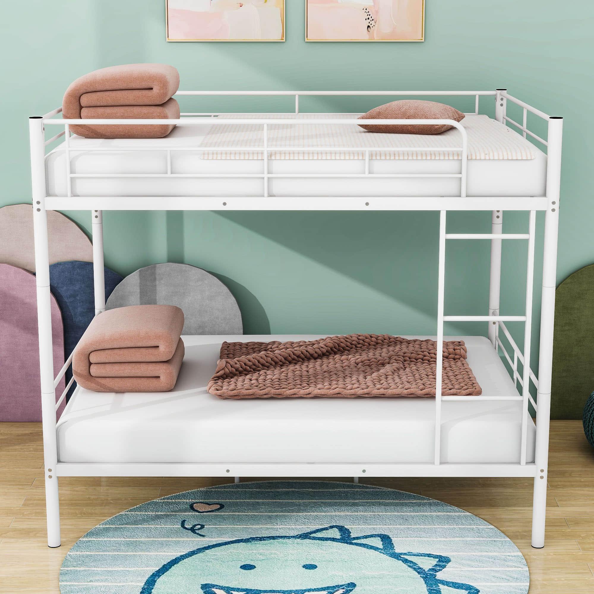 Separable Full Over Full Metal Bunk Beds for Adults, Kids