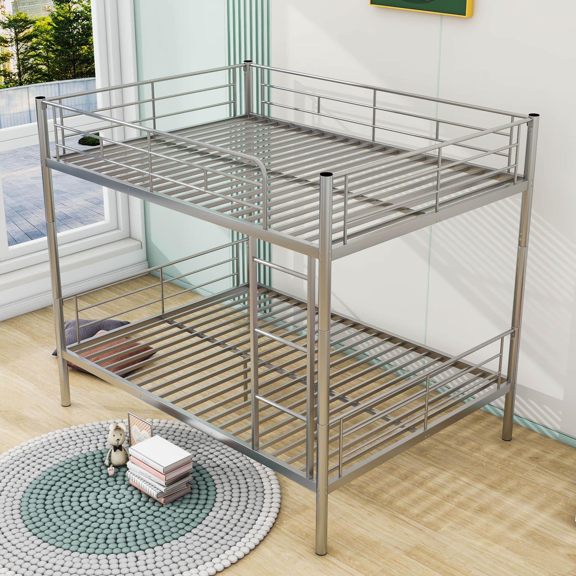 Separable Full Over Full Metal Bunk Beds for Adults, Kids