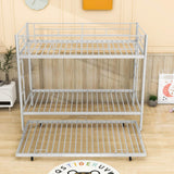 Heavy-Duty Metal Twin Over Twin Bunk Beds with Twin Trundle