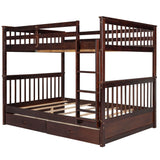 Full Over Full Bunk Beds with Storage for Kids, Adults - [Wooden, Convertible]