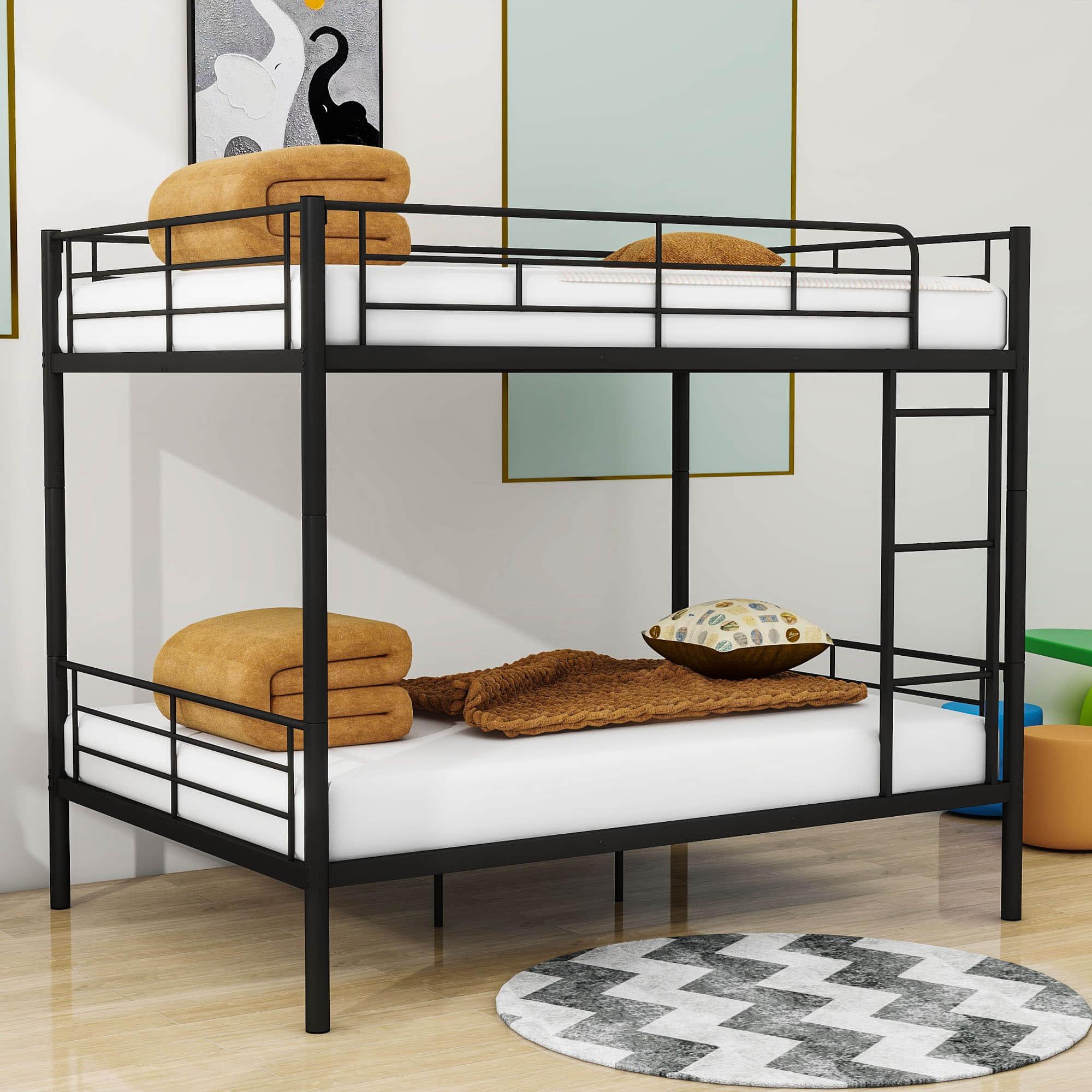 Separable Full Over Full Metal Bunk Beds for Adults, Kids