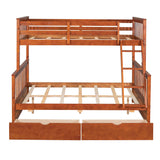 Twin over Full Convertible Bunk Bed for Kids, Adults with Storage - [Drawers]