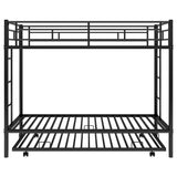 Heavy-Duty Metal Twin Over Twin Bunk Beds with Twin Trundle