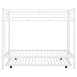 Heavy-Duty Metal Twin Over Twin Bunk Beds with Twin Trundle