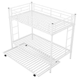 Heavy-Duty Metal Twin Over Twin Bunk Beds with Twin Trundle