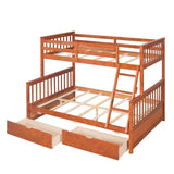 Twin over Full Convertible Bunk Bed for Kids, Adults with Storage - [Drawers]