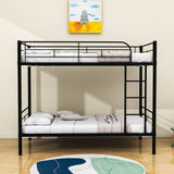 Twin Over Twin Bunk Beds for Kids, Adults - [Metal, Convertible, Small Room]