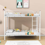 Twin Over Twin Bunk Beds for Kids, Adults - [Metal, Convertible, Small Room]