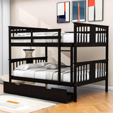 Full Over Full Bunk Beds with Storage Drawers for Kids - [Wooden, Convertible]