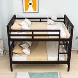 Convertible Full Over Full Bunk Beds - [Wood, Kids, Adult, Guest Room]