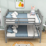 Convertible Full Over Full Bunk Beds - [Wood, Kids, Adult, Guest Room]