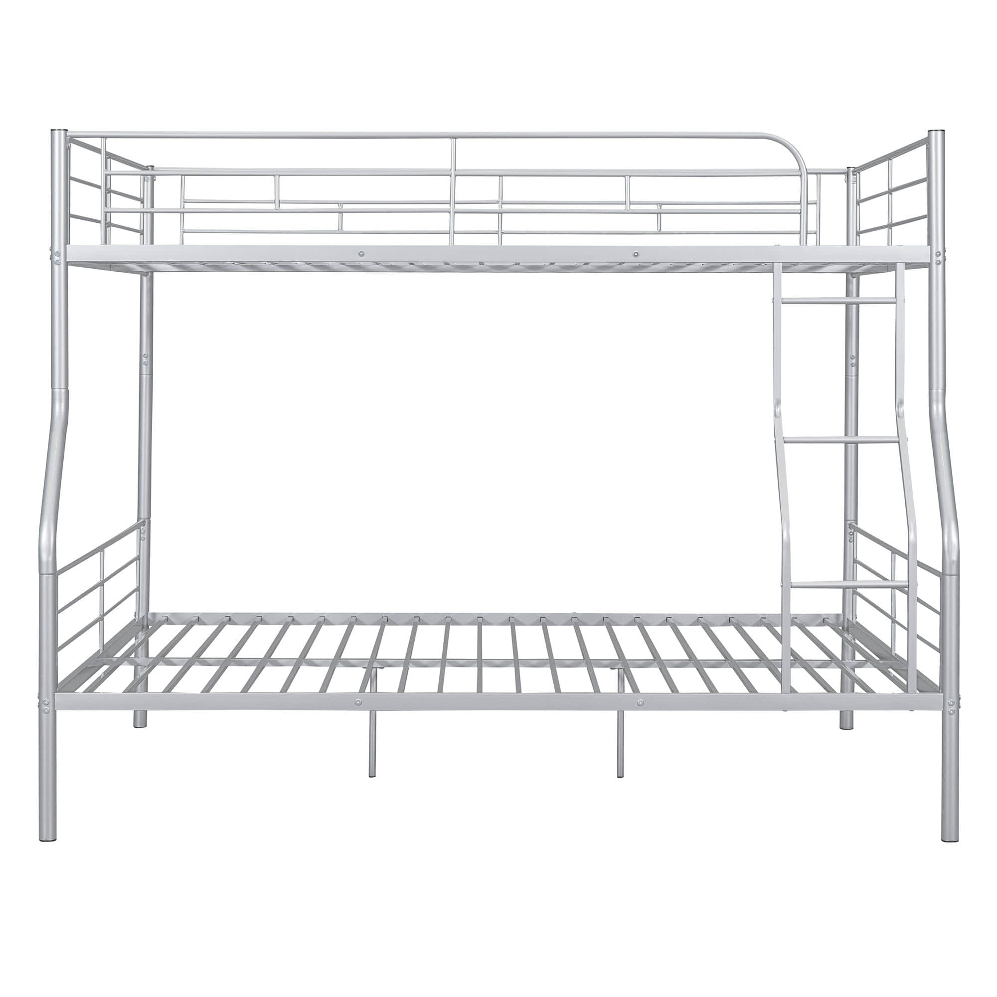 Full XL Over Queen Convertible Metal Bunk Beds for Adults, Kids