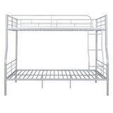 Full XL Over Queen Convertible Metal Bunk Beds for Adults, Kids