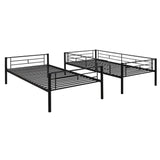 Twin Over Twin Bunk Beds for Kids, Adults - [Metal, Convertible, Small Room]