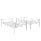 Twin Over Twin Bunk Beds for Kids, Adults - [Metal, Convertible, Small Room]