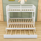 Extendable Twin Over Twin to King Bunk Beds with Trundle - [Wooden, Convertible]