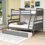 Modern Convertible Twin Over Full Bunk Bed with Storage Drawers - [Wood]