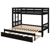 Extendable Twin Over Twin to King Bunk Beds with Trundle - [Wooden, Convertible]