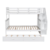 Twin Over Full Bunk Beds for Kids, Adults with Trundle and Storage